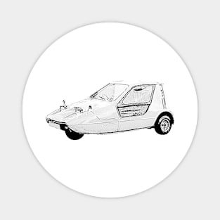 Classic Bond Bug car monochrome Magnet